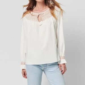 Faherty Women’s Laura Embroidered Blouse, size S.